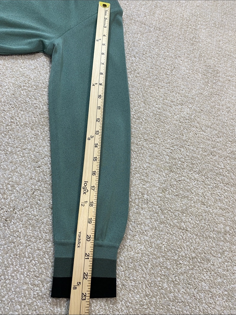 Misook Sage Green Open-Front Jacket with Black Trim 100% Acrylic Size S - Picture 15 of 16